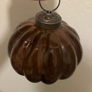 12x Holiday Time Brown Glass Ornaments